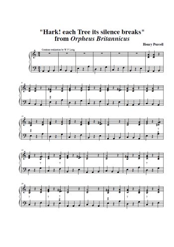 Téléchargez l'arrangement pour piano de la partition de Hark! each Tree its silence breaks en PDF